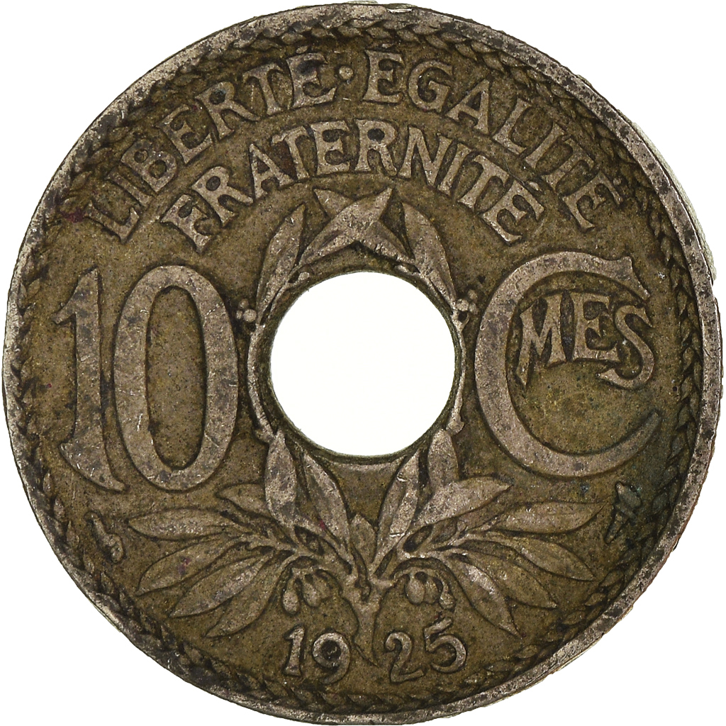 Moneda, Francia, 10 Centimes, 1925