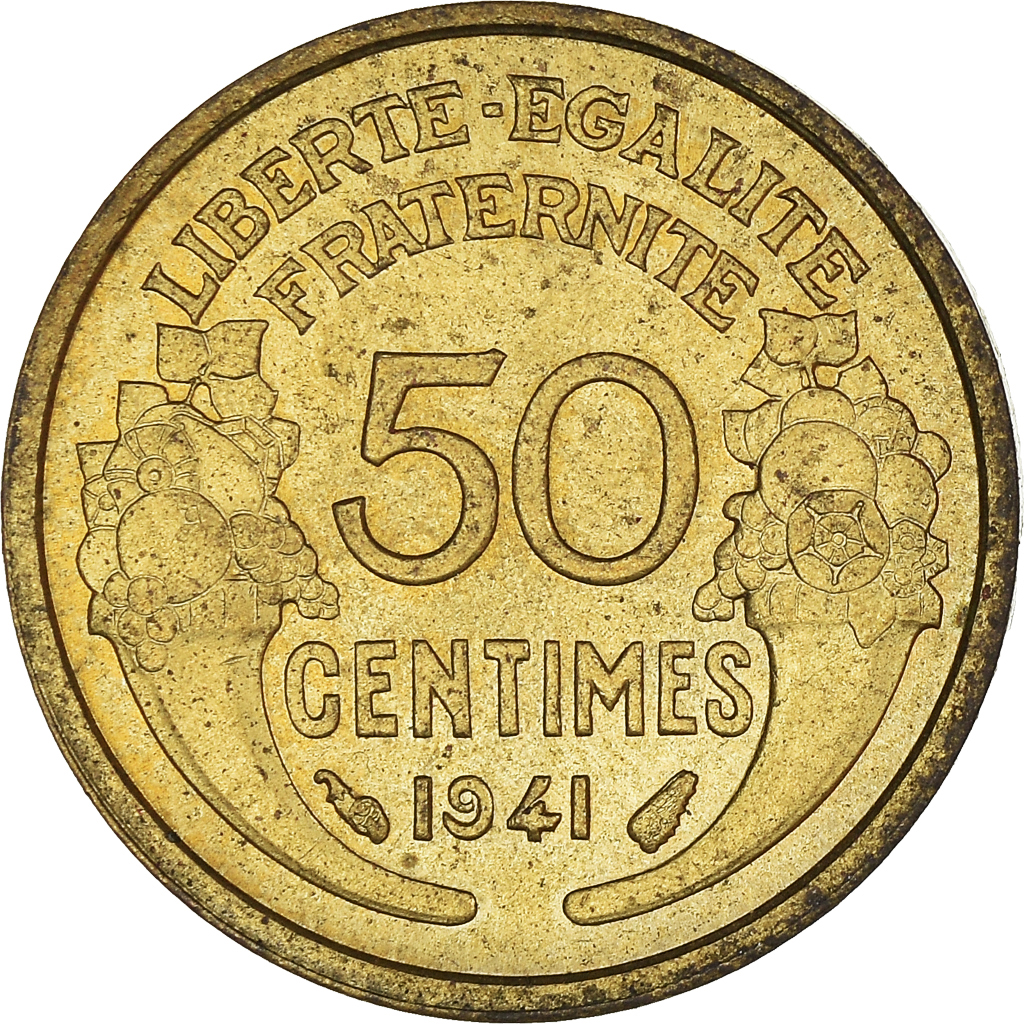 Moneda, Francia, 50 Centimes, 1941