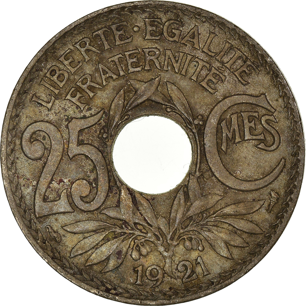 Moneda, Francia, 25 Centimes, 1921