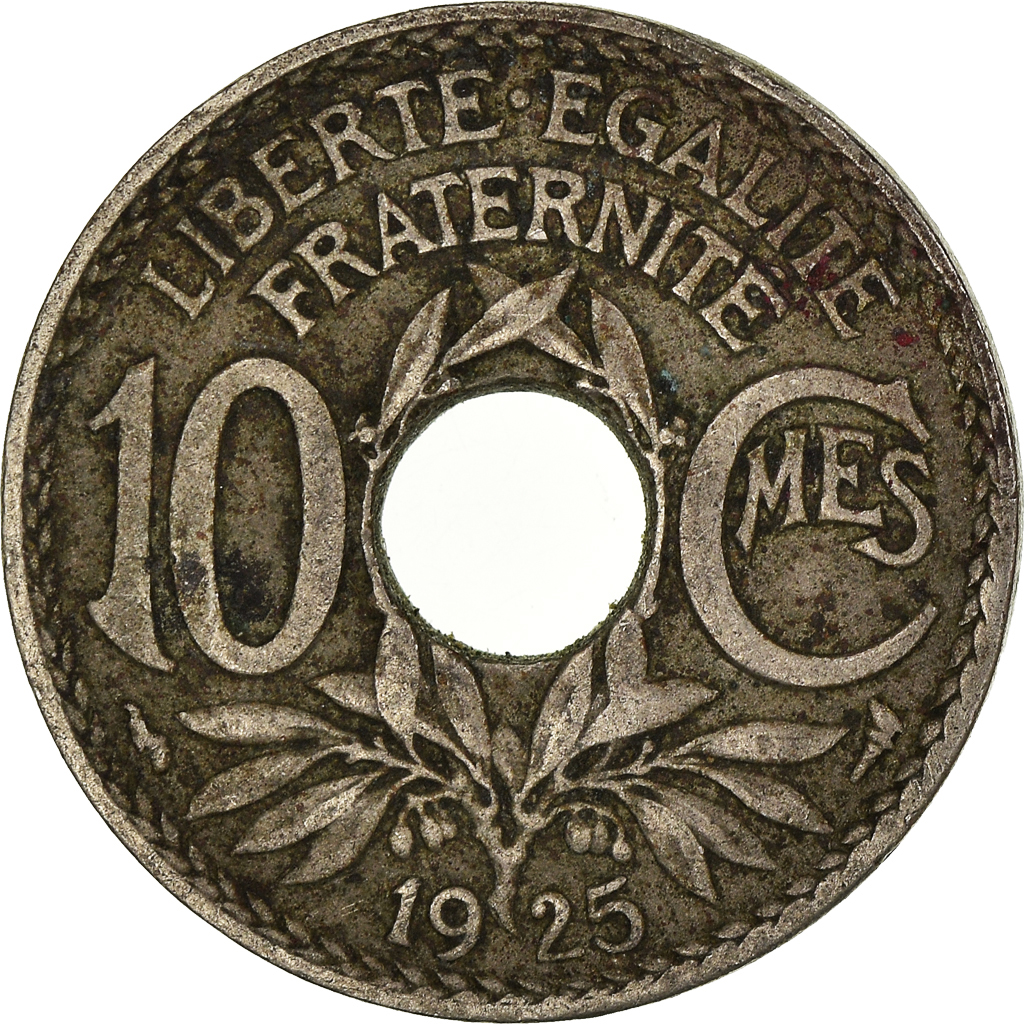Moneda, Francia, 10 Centimes, 1925