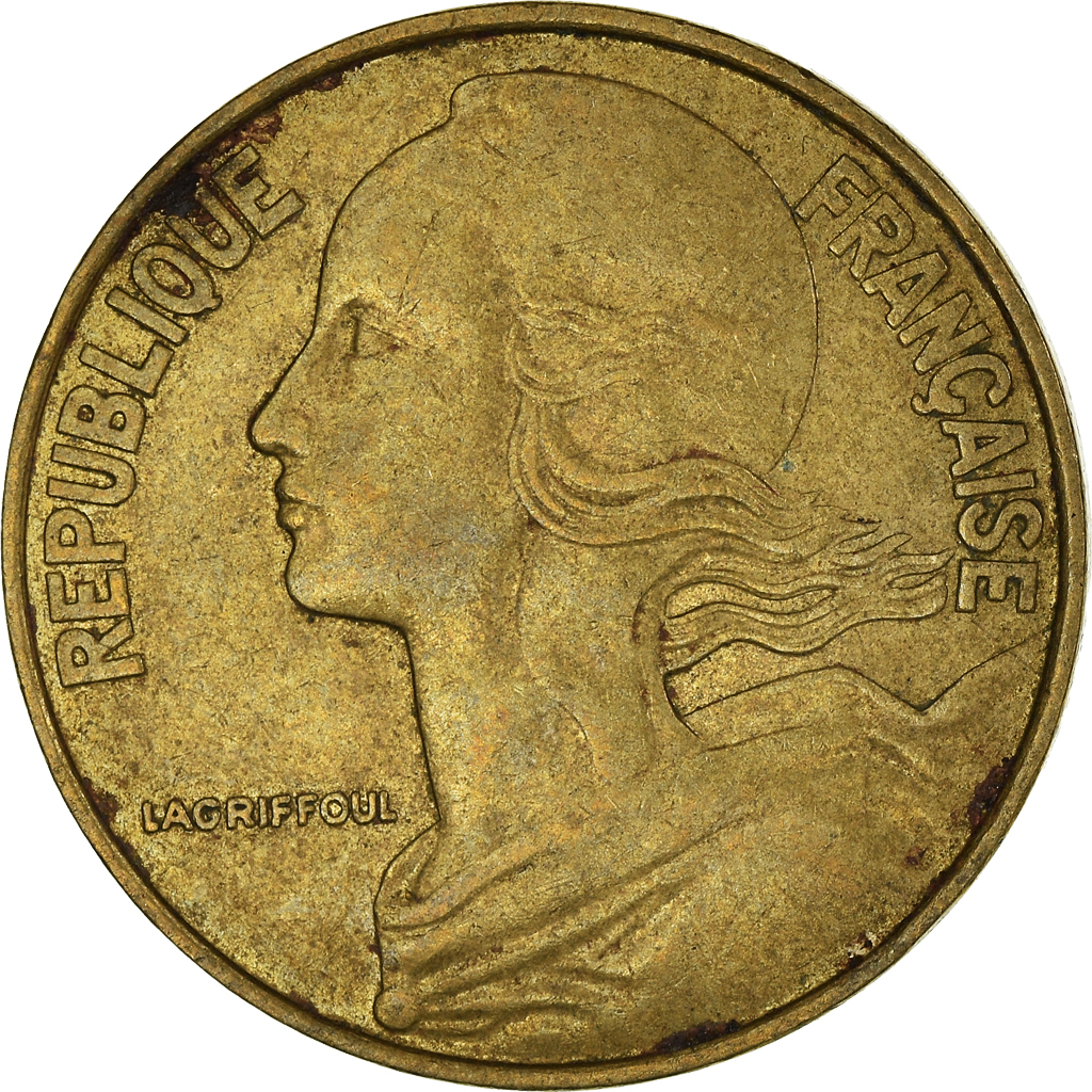 Moneda, Francia, 20 Centimes, 1987