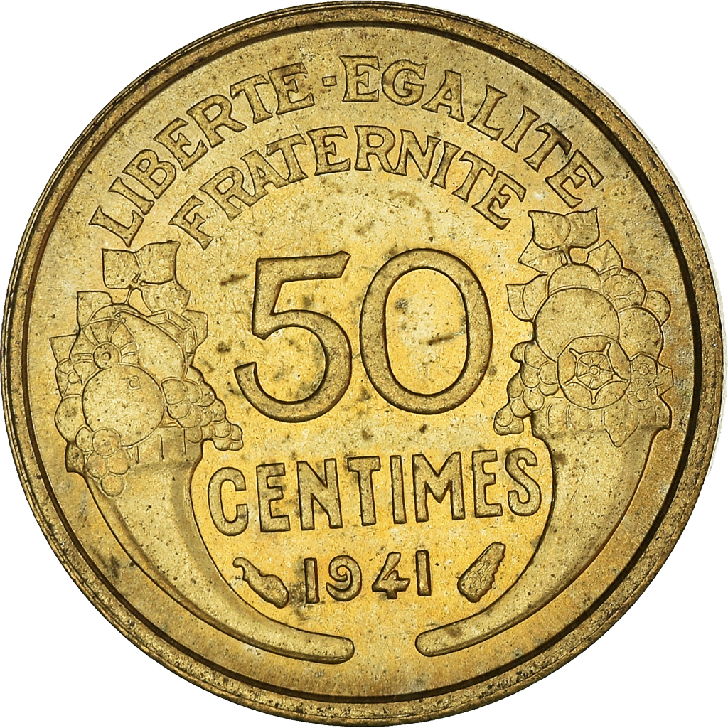 Moneda, Francia, 50 Centimes, 1941