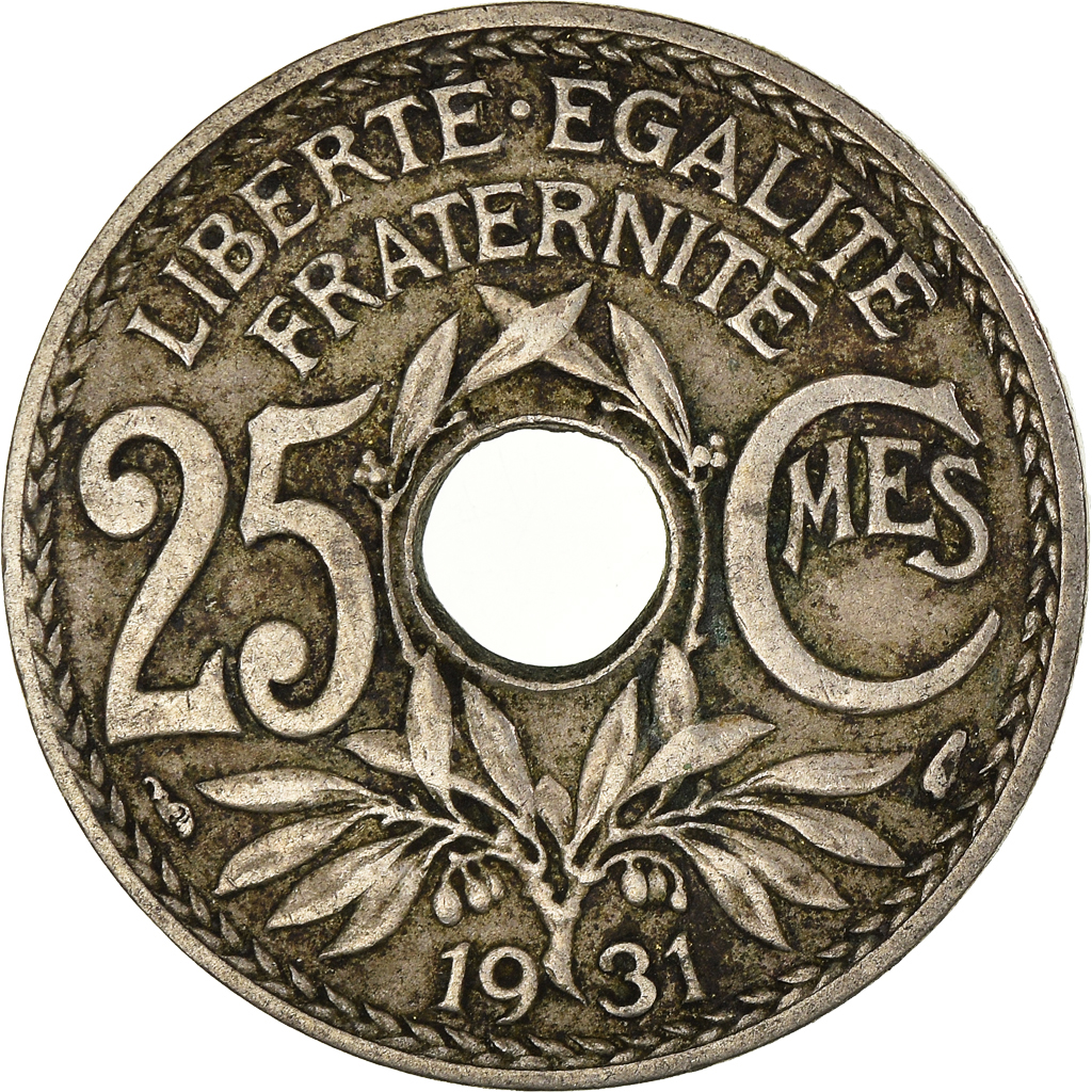 Moneda, Francia, 25 Centimes, 1931