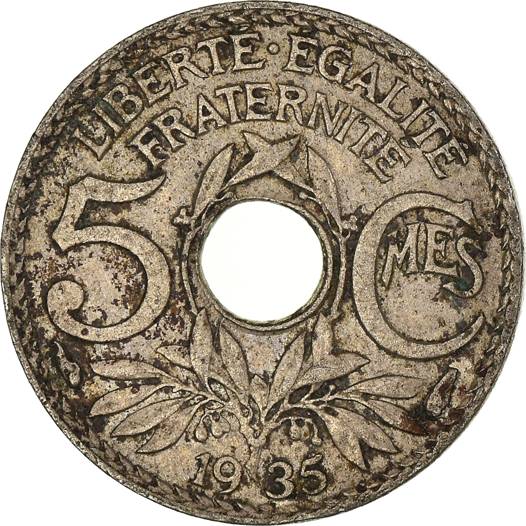 Moneda, Francia, 5 Centimes, 1935