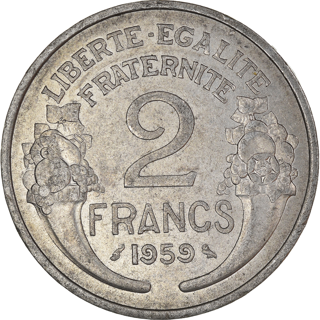 Moneda, Francia, 2 Francs, 1959