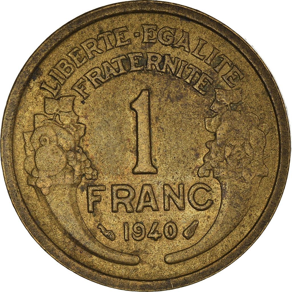 Moneda, Francia, Franc, 1940