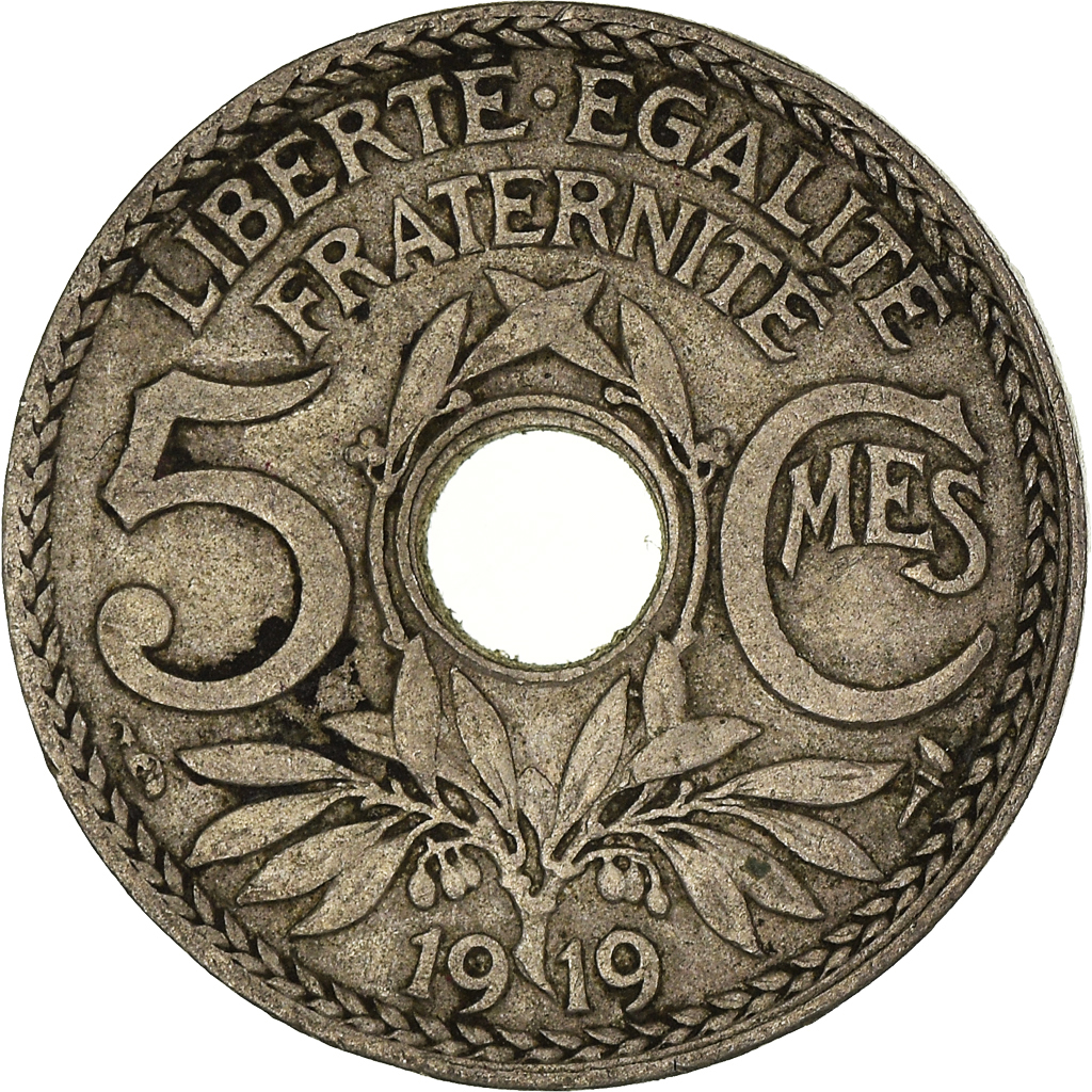 Moneda, Francia, 5 Centimes, 1919