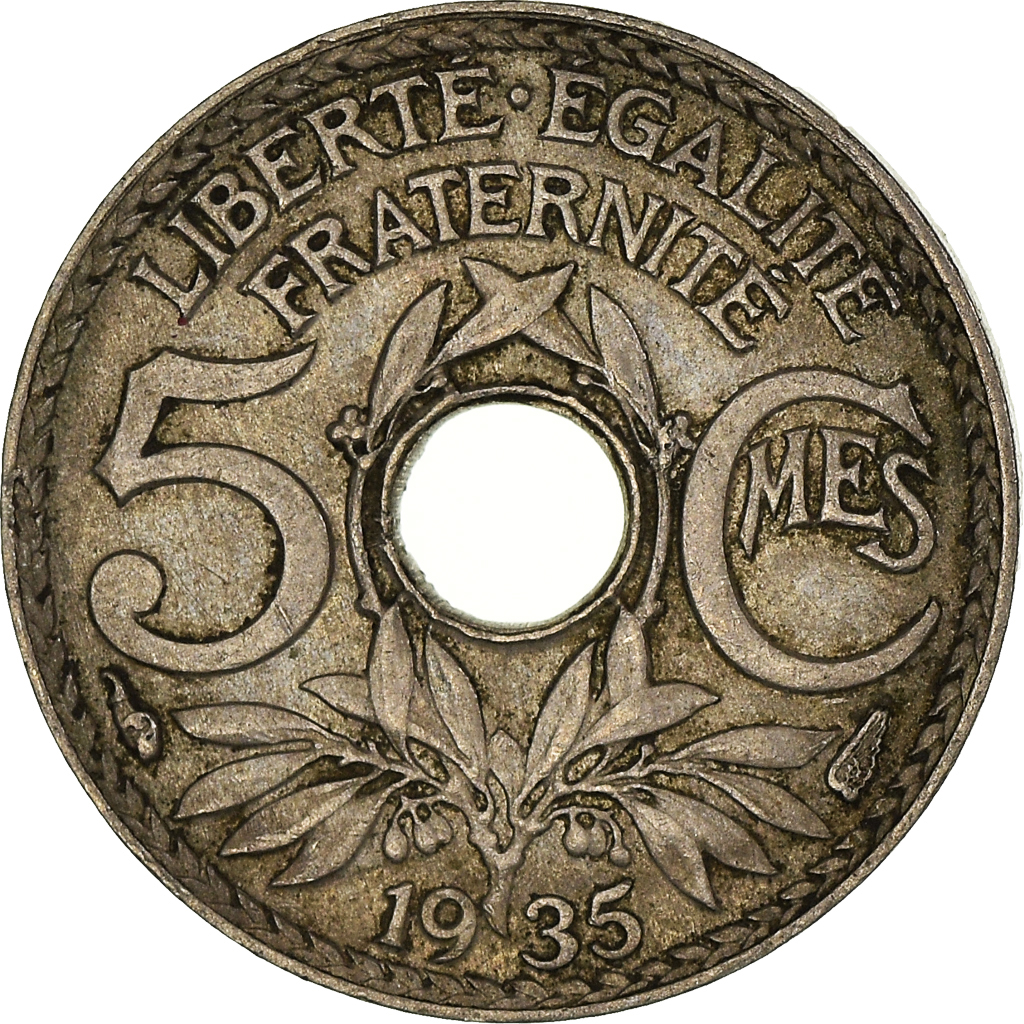 Moneda, Francia, 5 Centimes, 1935