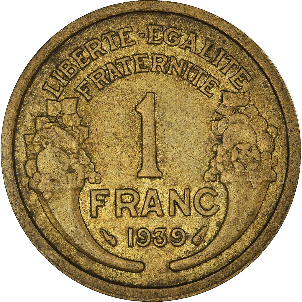 Moneda, Francia, Franc, 1939