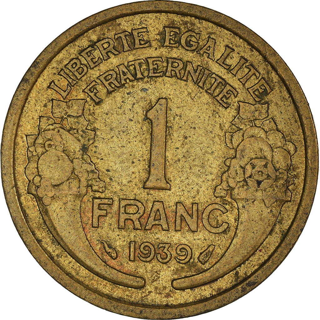 Moneda, Francia, Franc, 1939