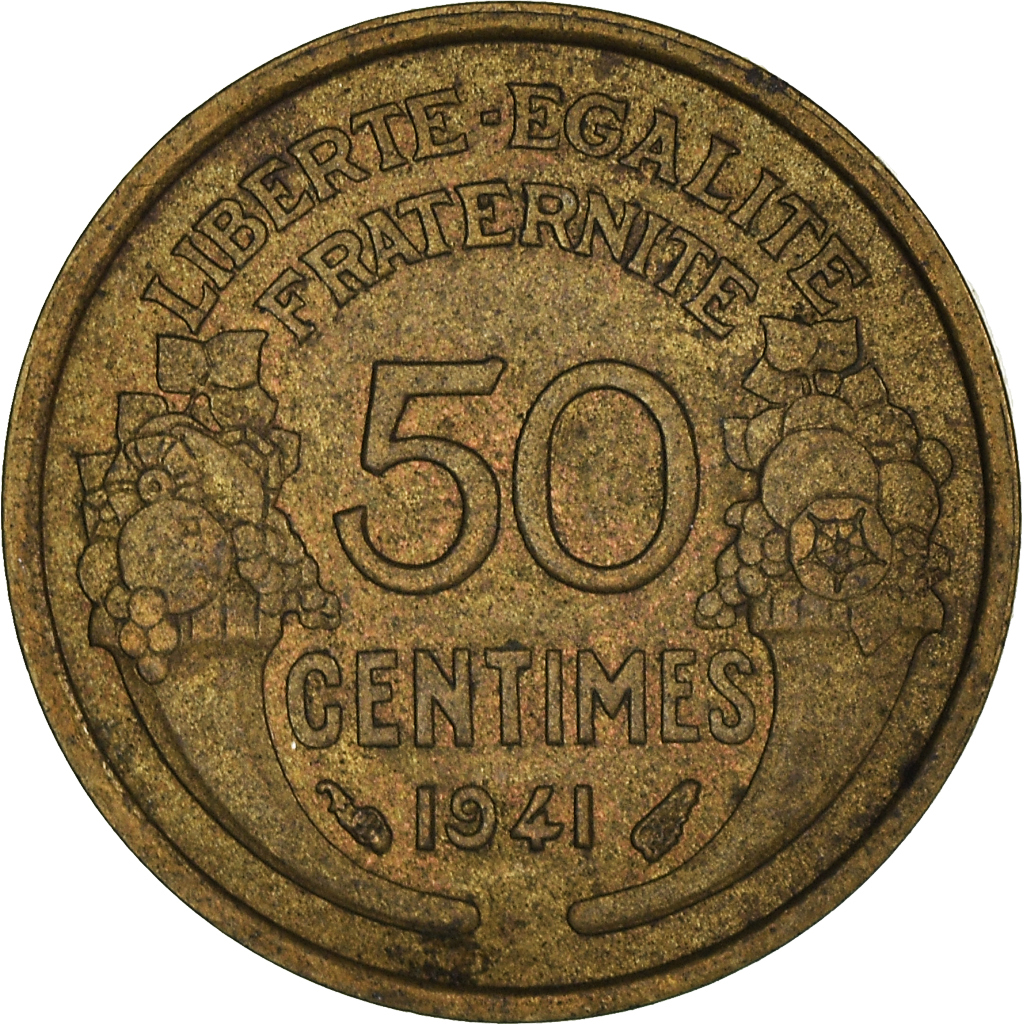 Moneda, Francia, 50 Centimes, 1941