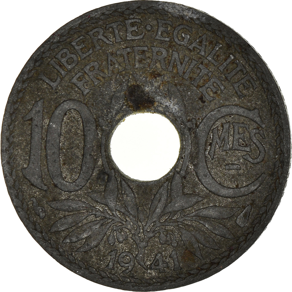 Moneda, Francia, 10 Centimes, 1941
