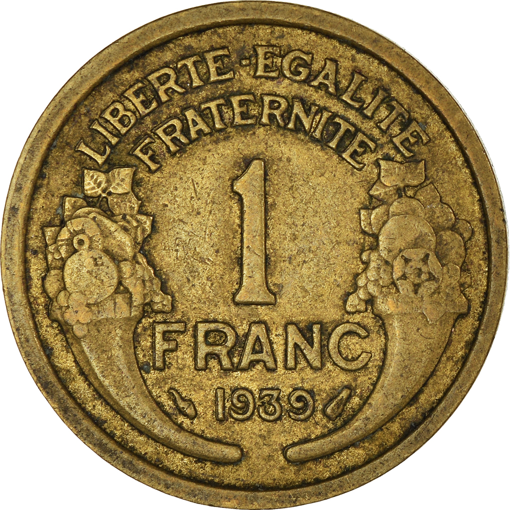 Moneda, Francia, Franc, 1939