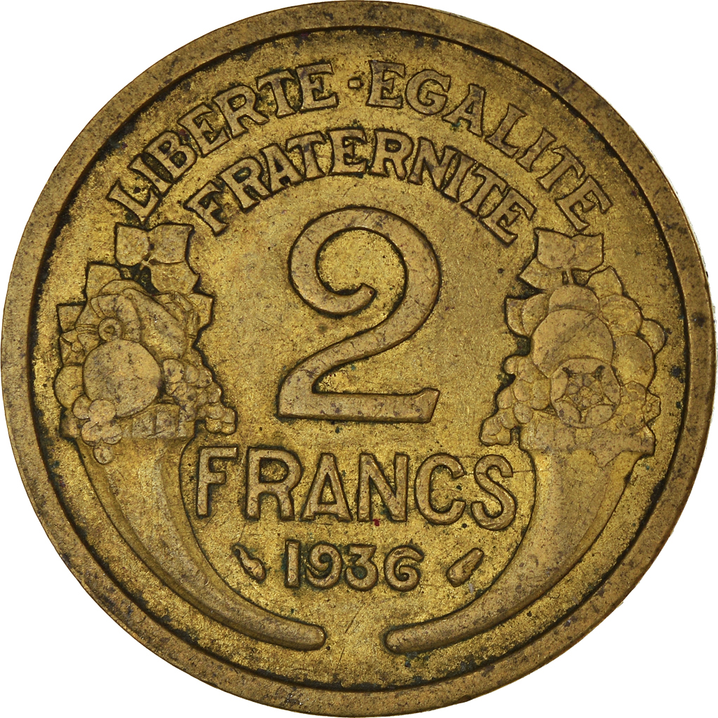 Moneda, Francia, 2 Francs, 1936