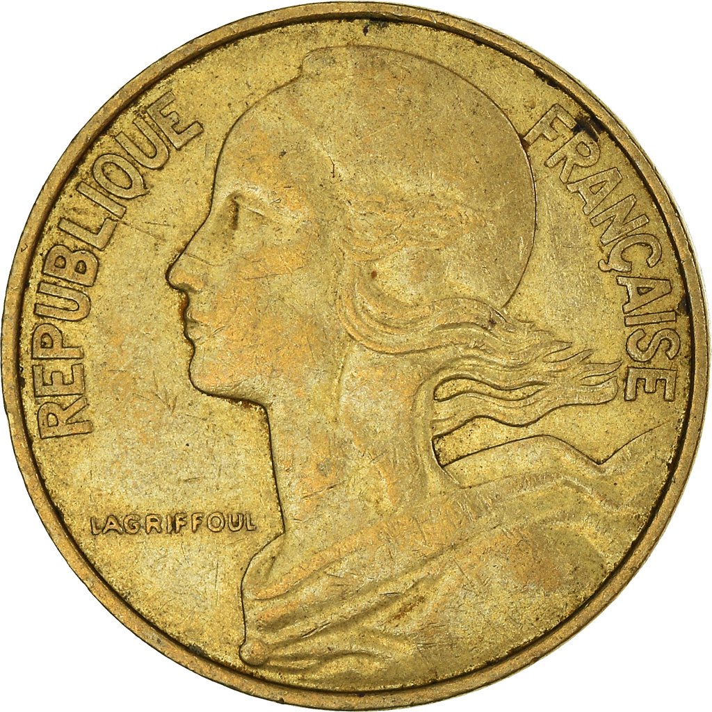 Moneda, Francia, 10 Centimes, 1988