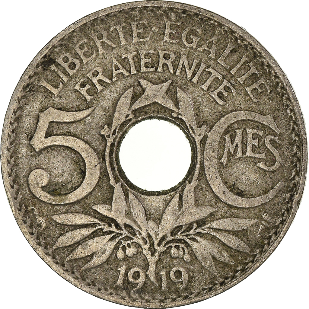 Moneda, Francia, 5 Centimes, 1919