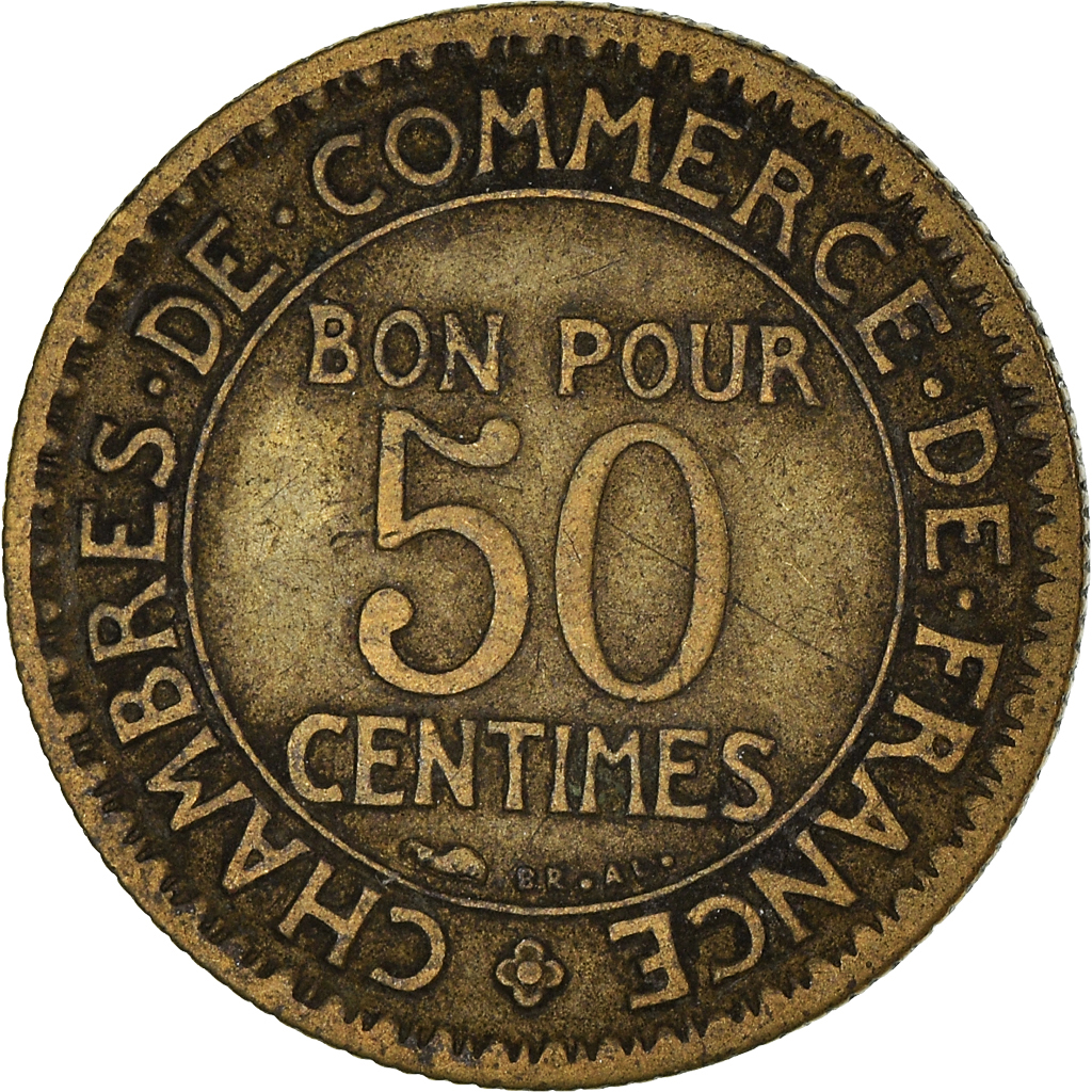 Moneda, Francia, 50 Centimes, 1924