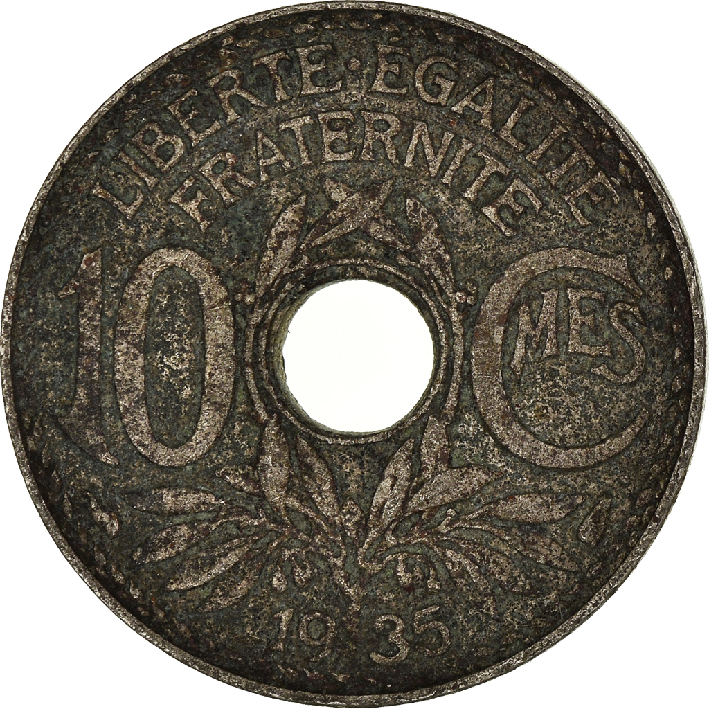 Moneda, Francia, 10 Centimes, 1935