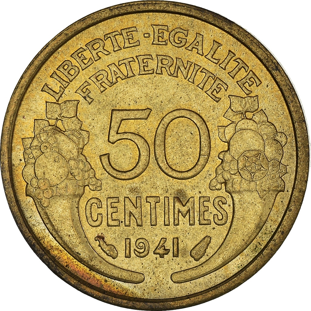 Moneda, Francia, 50 Centimes, 1941