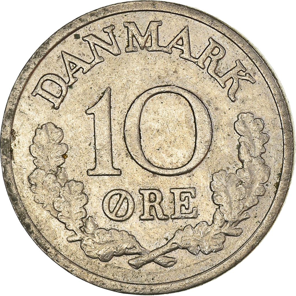Moneda, Dinamarca, 10 Öre, 1963