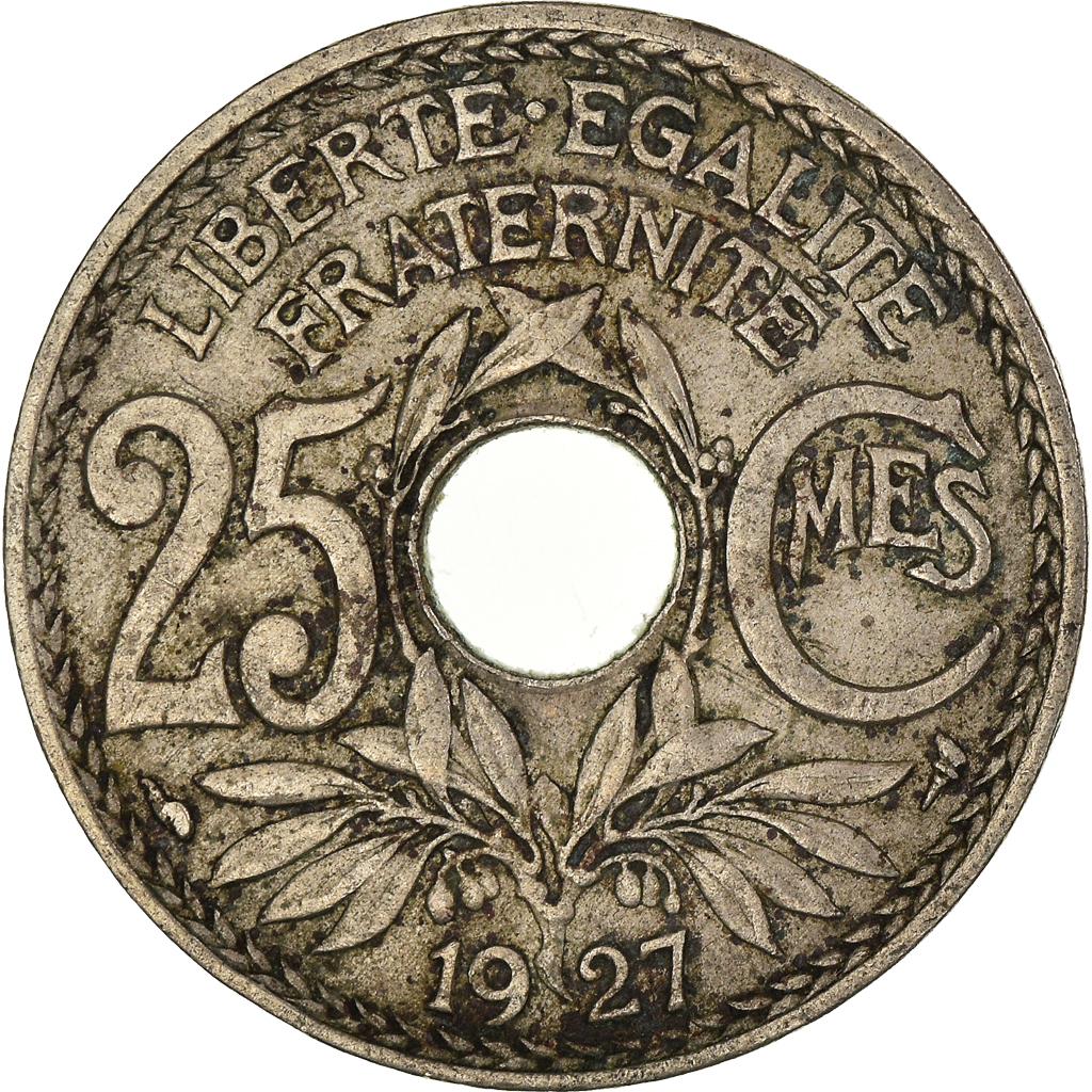 Moneda, Francia, 25 Centimes, 1927