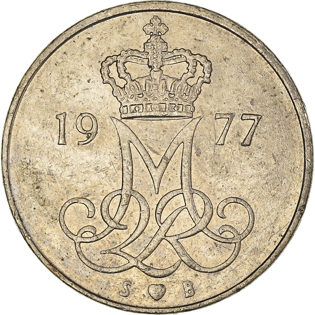 Moneda, Dinamarca, 10 Öre, 1977