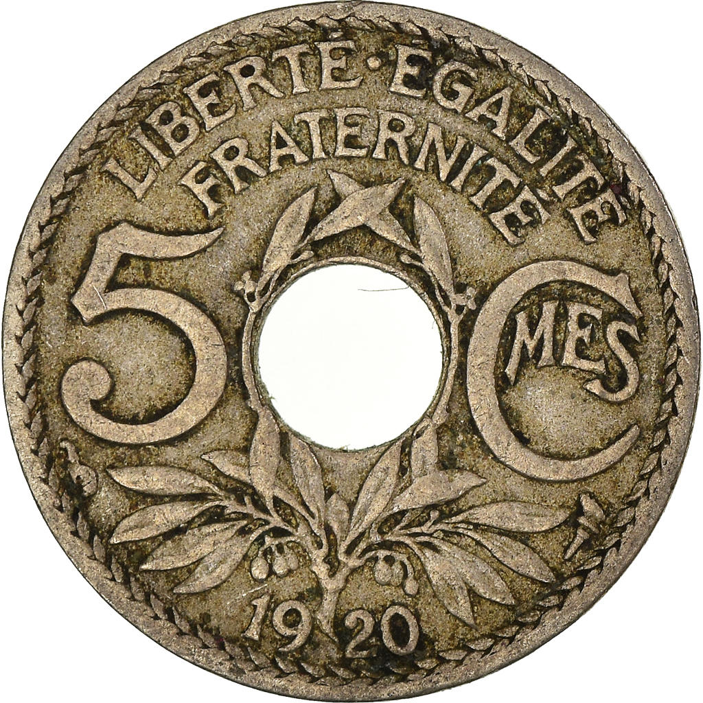 Moneda, Francia, 5 Centimes, 1920