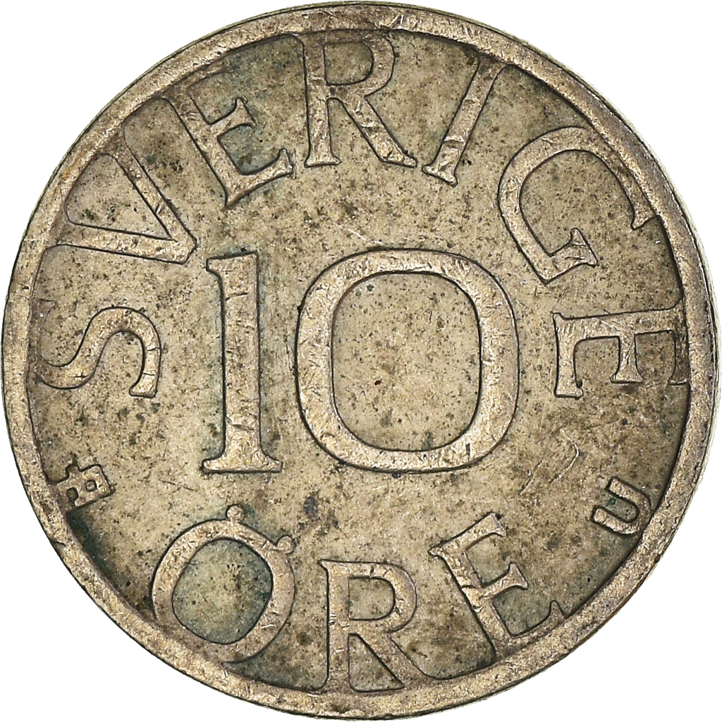 Moneda, Suecia, 10 Öre, 1985
