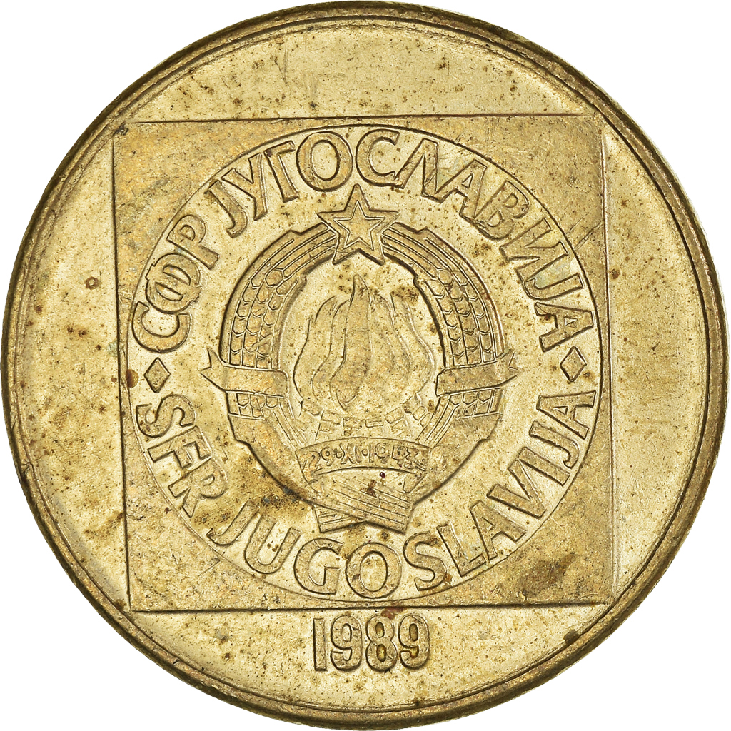 Moneda, Yugoslavia, 100 Dinara, 1989