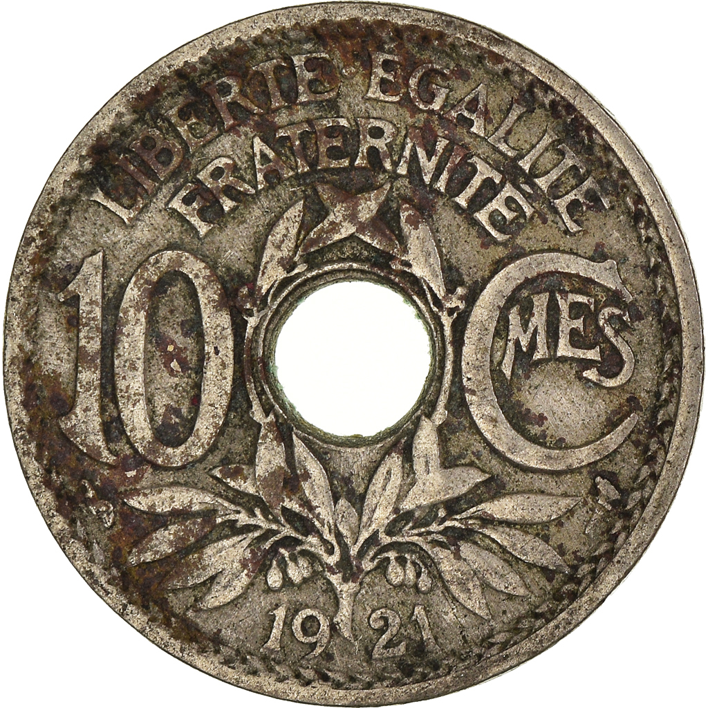 Moneda, Francia, 10 Centimes, 1921