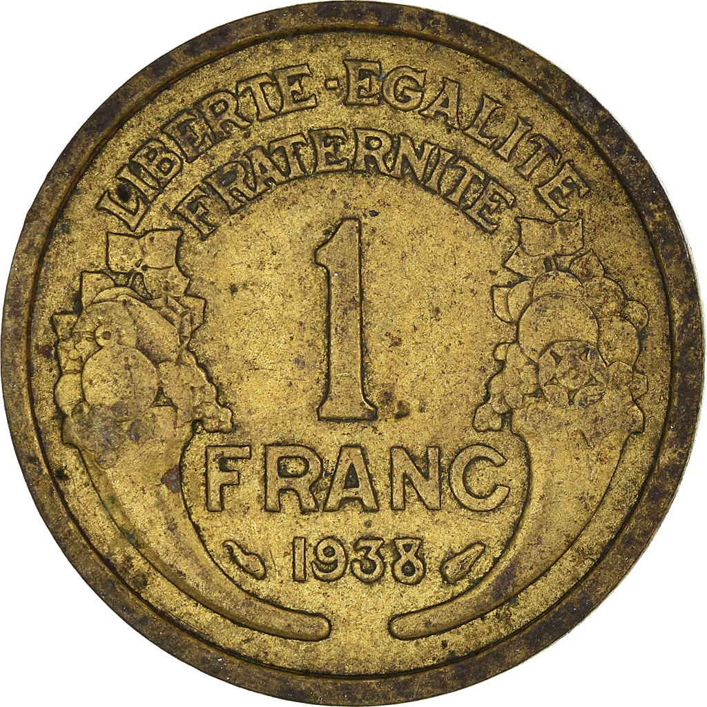 Moneda, Francia, Franc, 1938