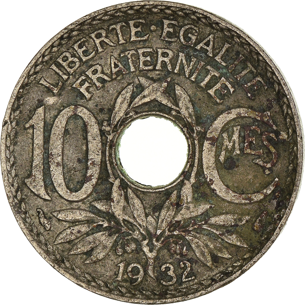 Moneda, Francia, 10 Centimes, 1932