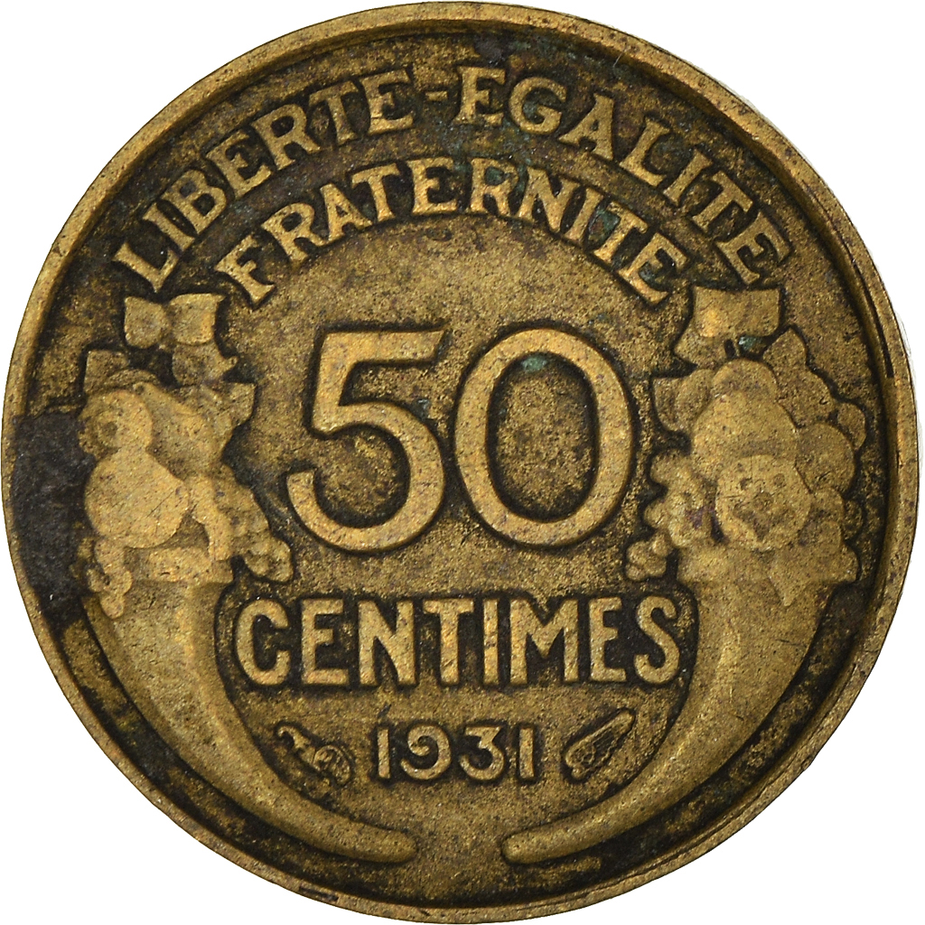 Moneda, Francia, 50 Centimes, 1931