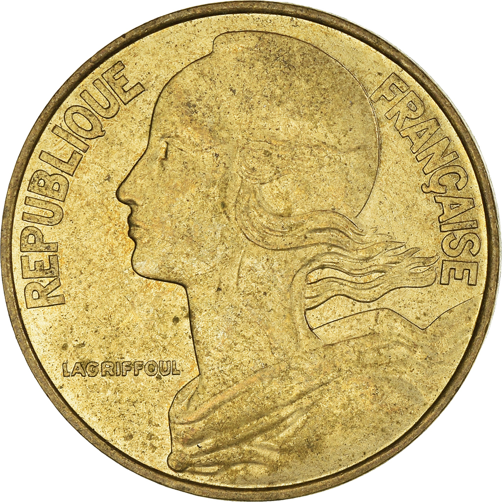 Moneda, Francia, 20 Centimes, 1987