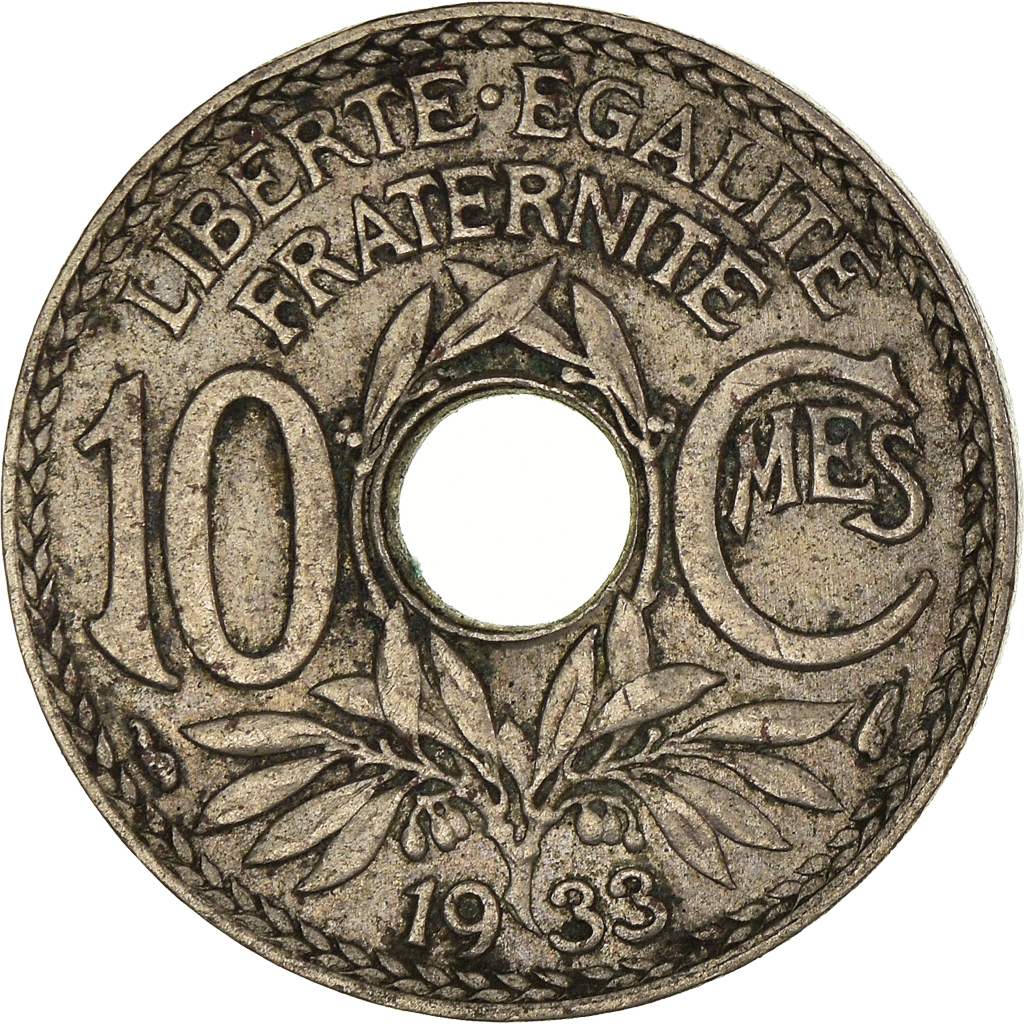 Moneda, Francia, 10 Centimes, 1933