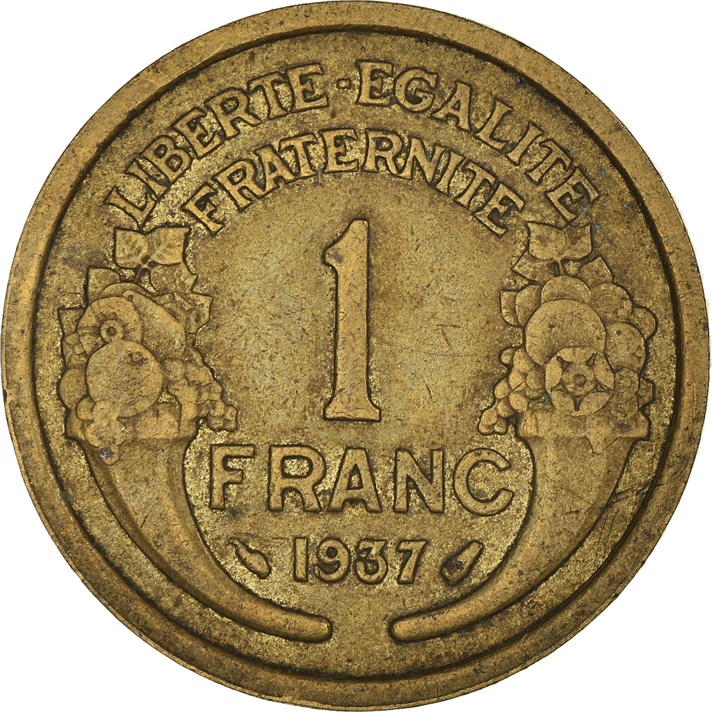 Moneda, Francia, Franc, 1937