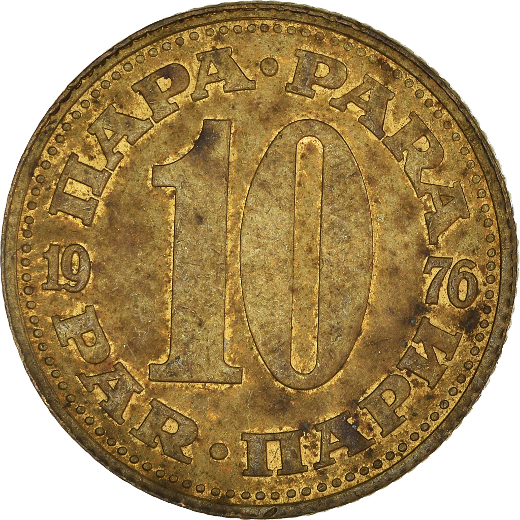 Moneda, Yugoslavia, 10 Para, 1976