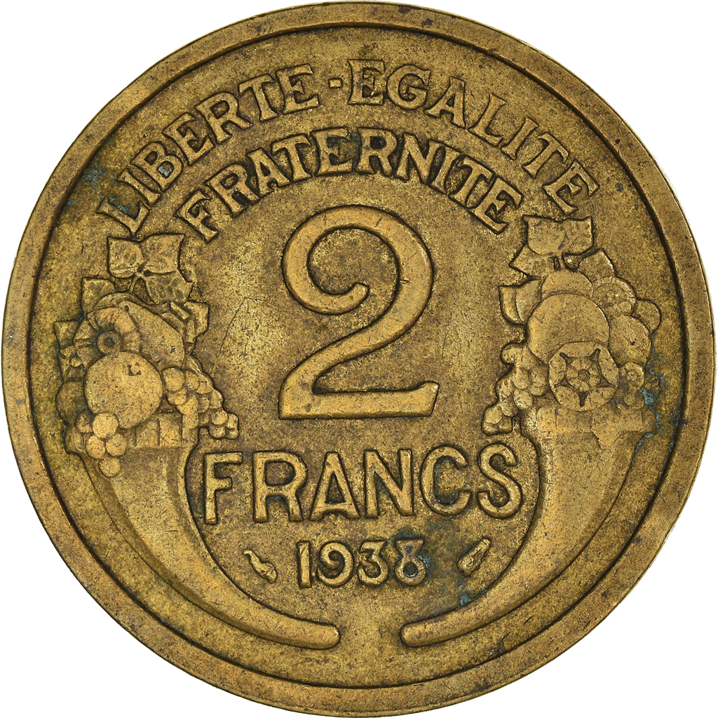 Moneda, Francia, 2 Francs, 1938