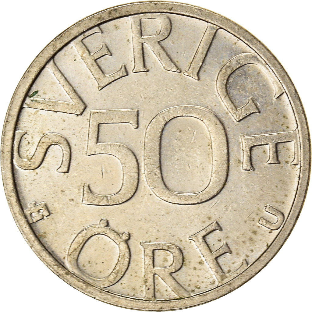 Moneda, Suecia, 50 Öre, 1982