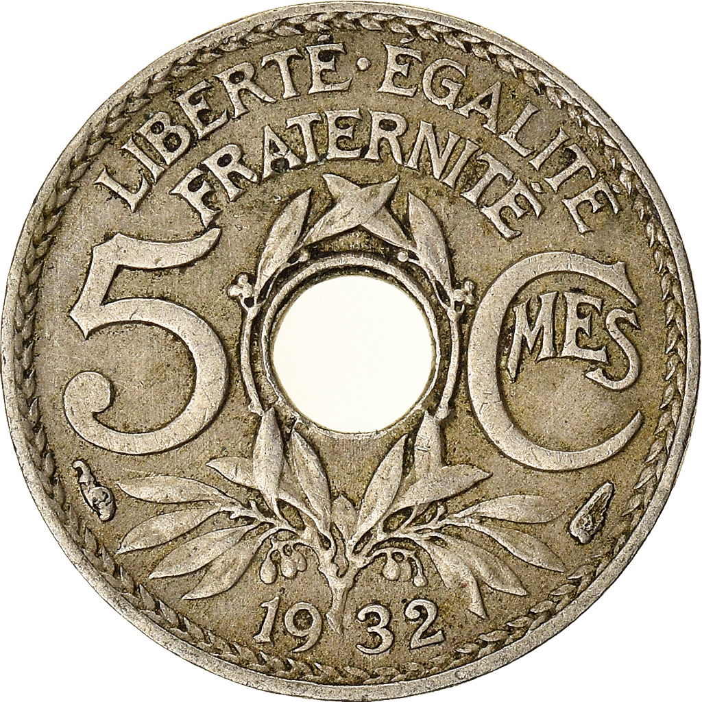 Moneda, Francia, 5 Centimes, 1932