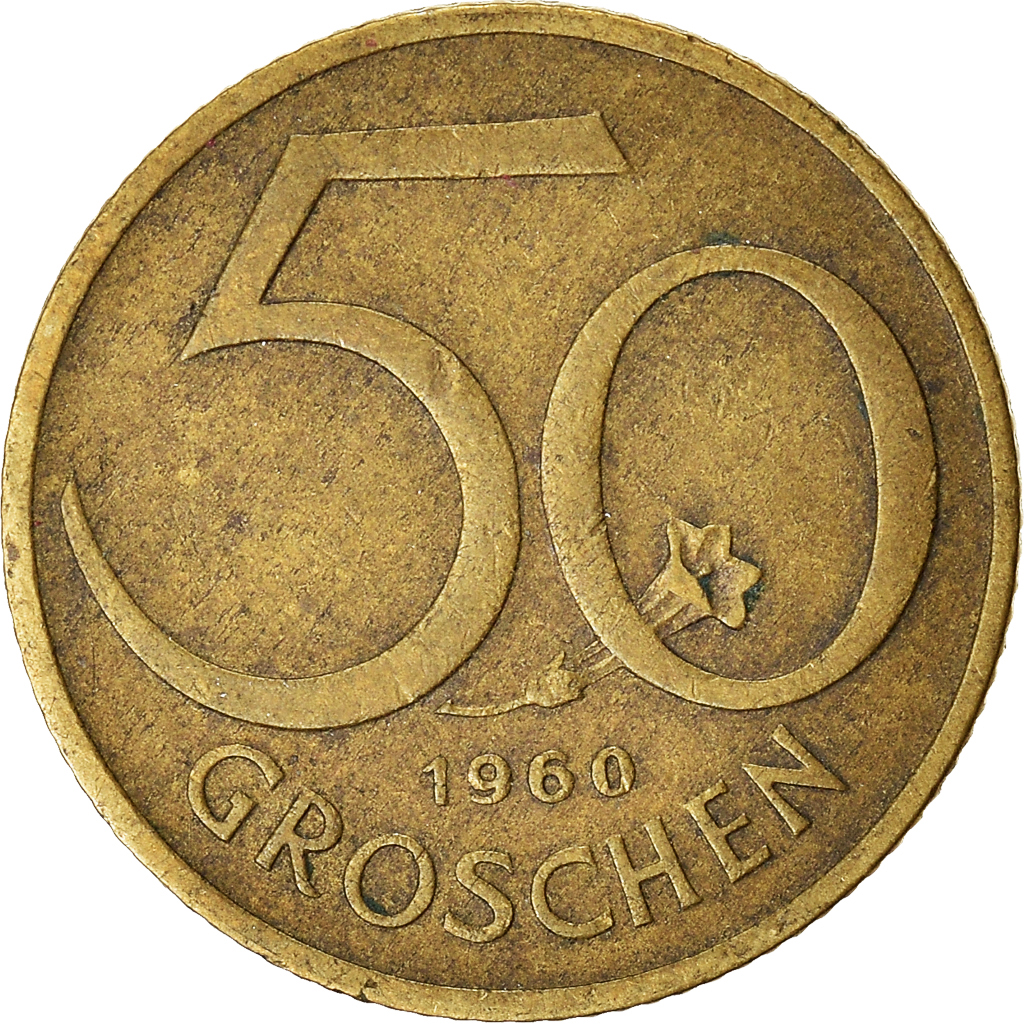 Moneda, Austria, 50 Groschen, 1960
