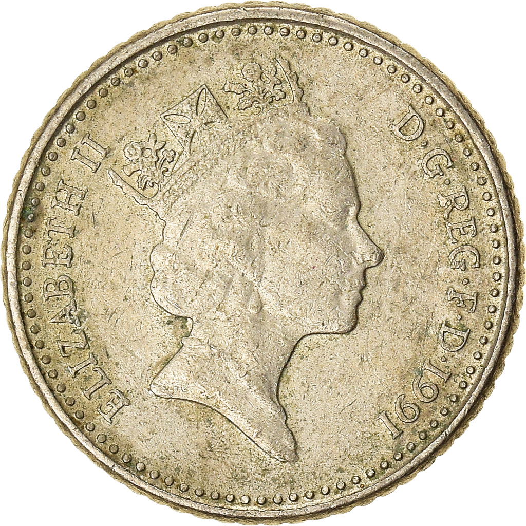 Moneda, Gran Bretaña, 5 Pence, 1991