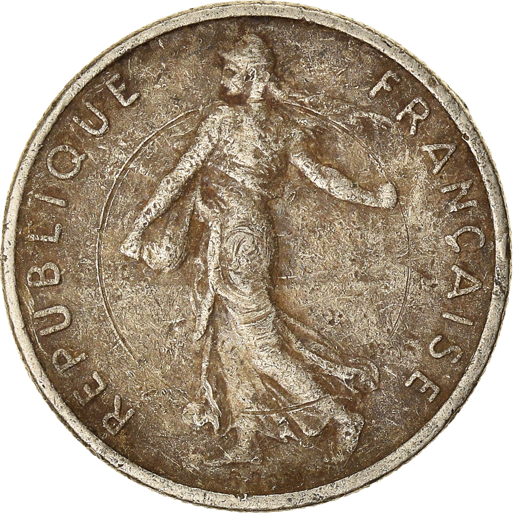 Moneda, Francia, 1/2 Franc, 1968