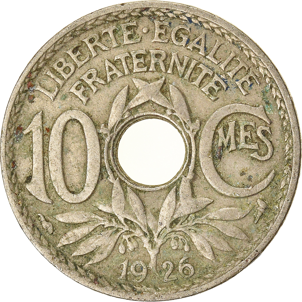 Moneda, Francia, 10 Centimes, 1926