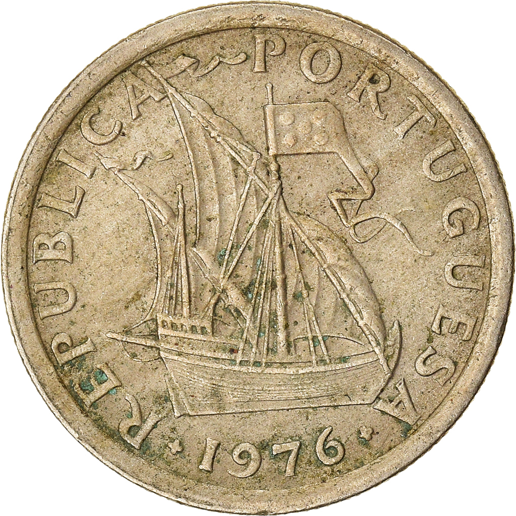 Moneda, Portugal, 2-1/2 Escudos, 1976