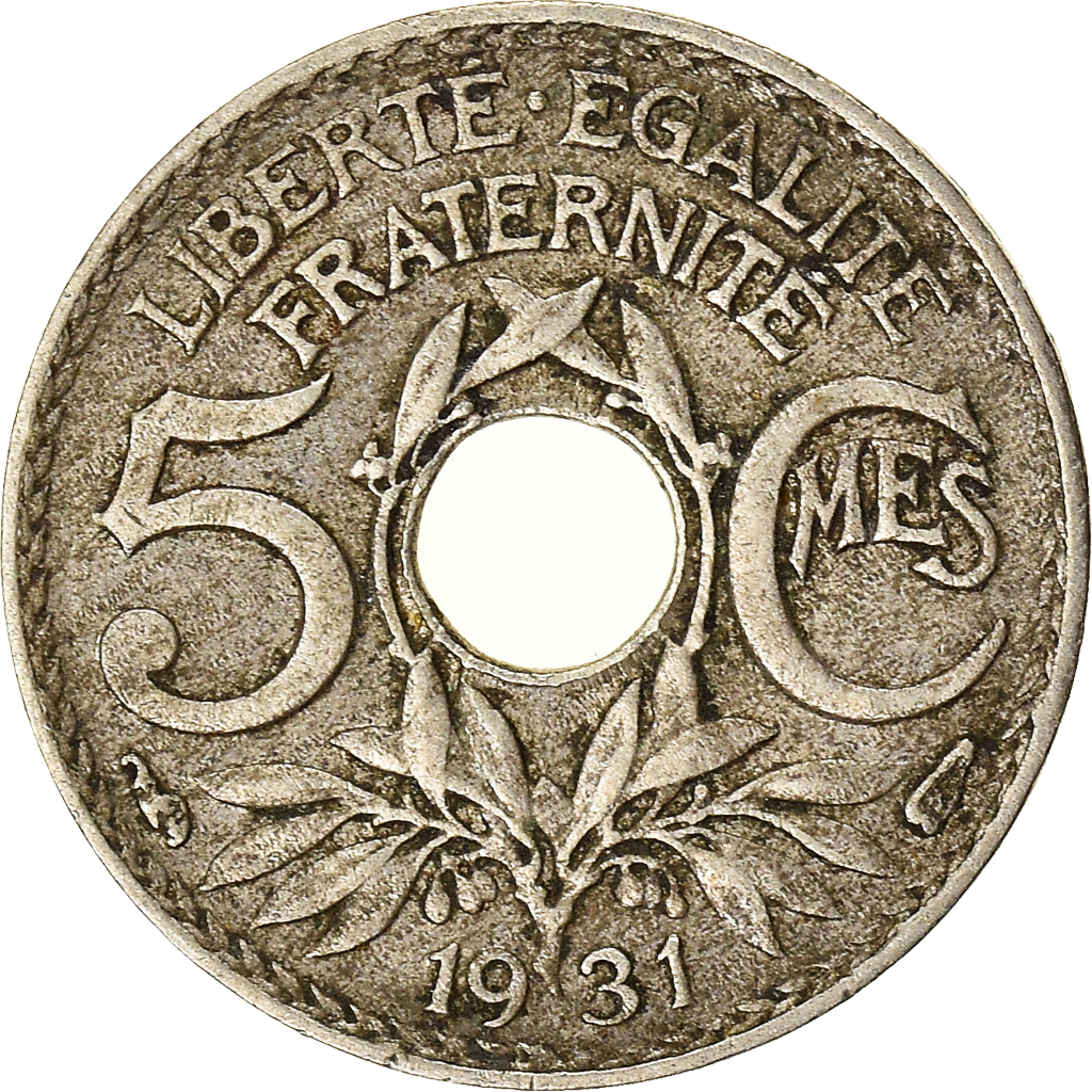 Moneda, Francia, 5 Centimes, 1931