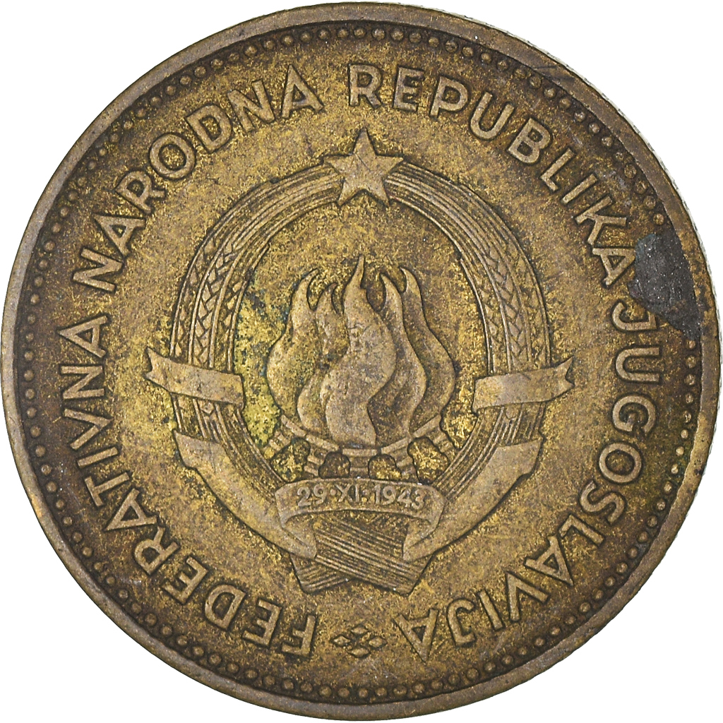 Moneda, Yugoslavia, 10 Dinara, 1955