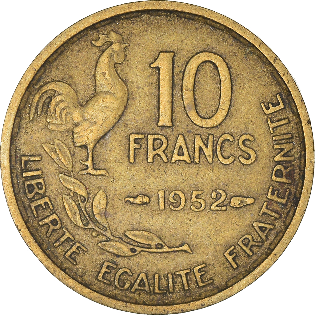 Moneda, Francia, 10 Francs, 1952