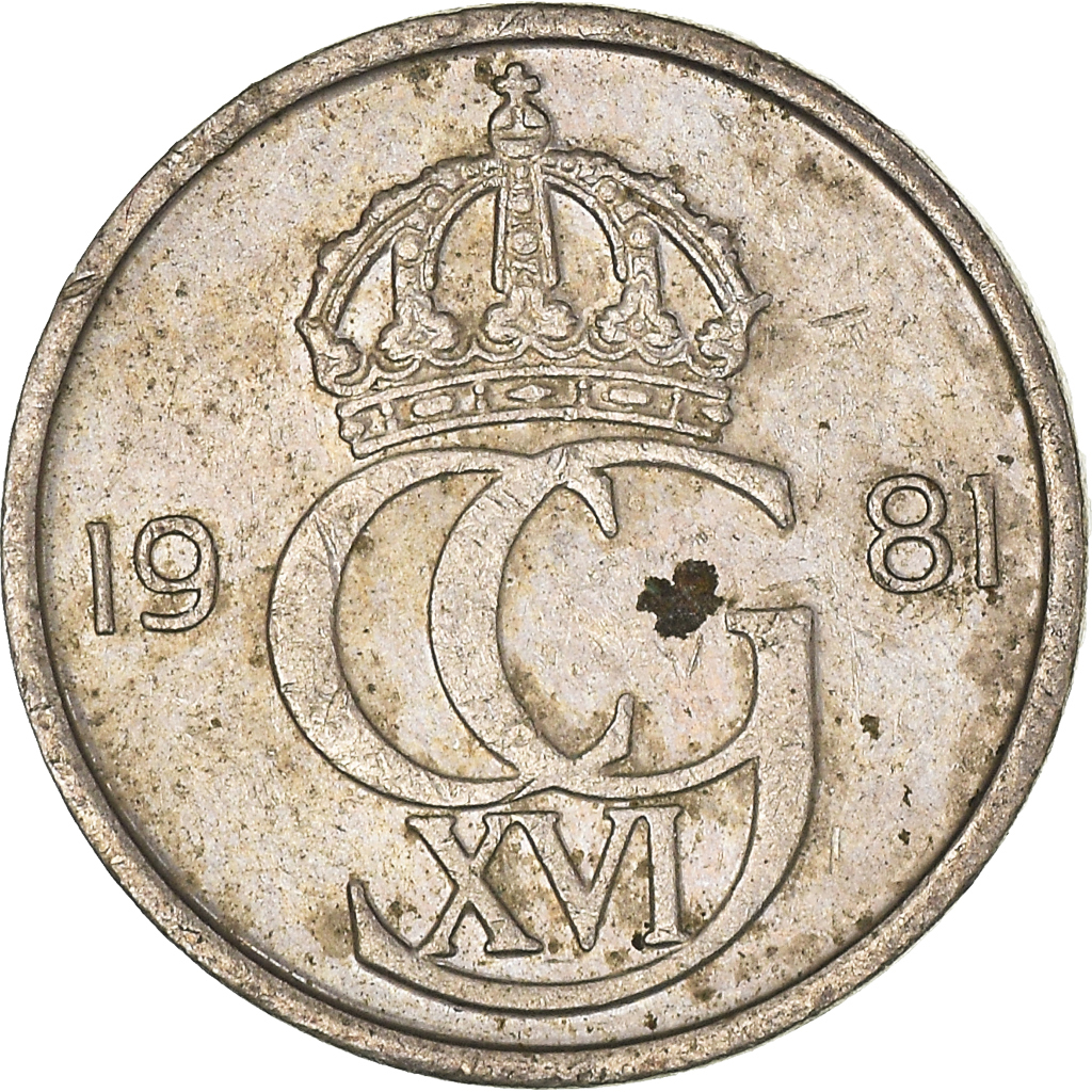 Moneda, Suecia, 10 Öre, 1981