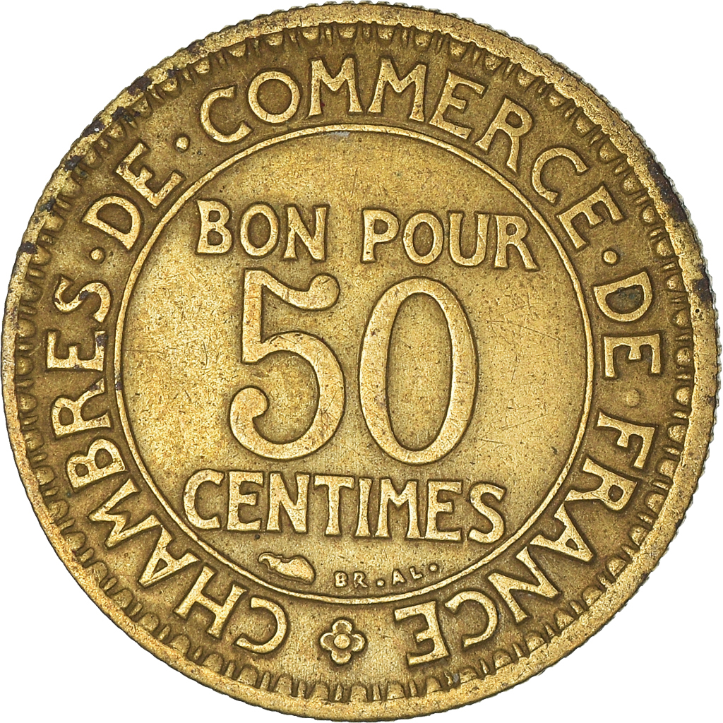 Moneda, Francia, 50 Centimes, 1926